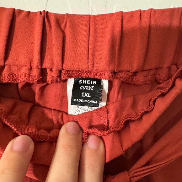 SHEIN Curve Paperbag Waist Wide-Leg Pants | Tie Belt | Size 1XL - Picture 3 of 4